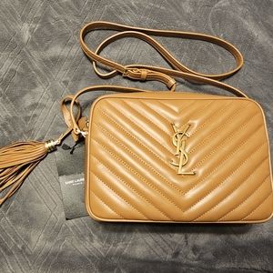 YSL Lou camera bag in cinnamon